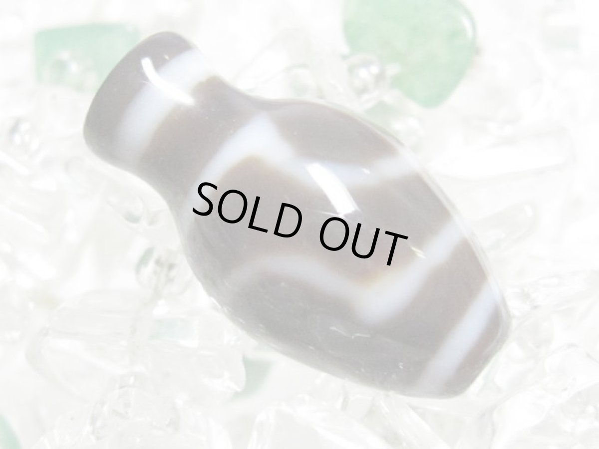 画像2: 黒地至純・二眼天珠　ネックレストップ (2)