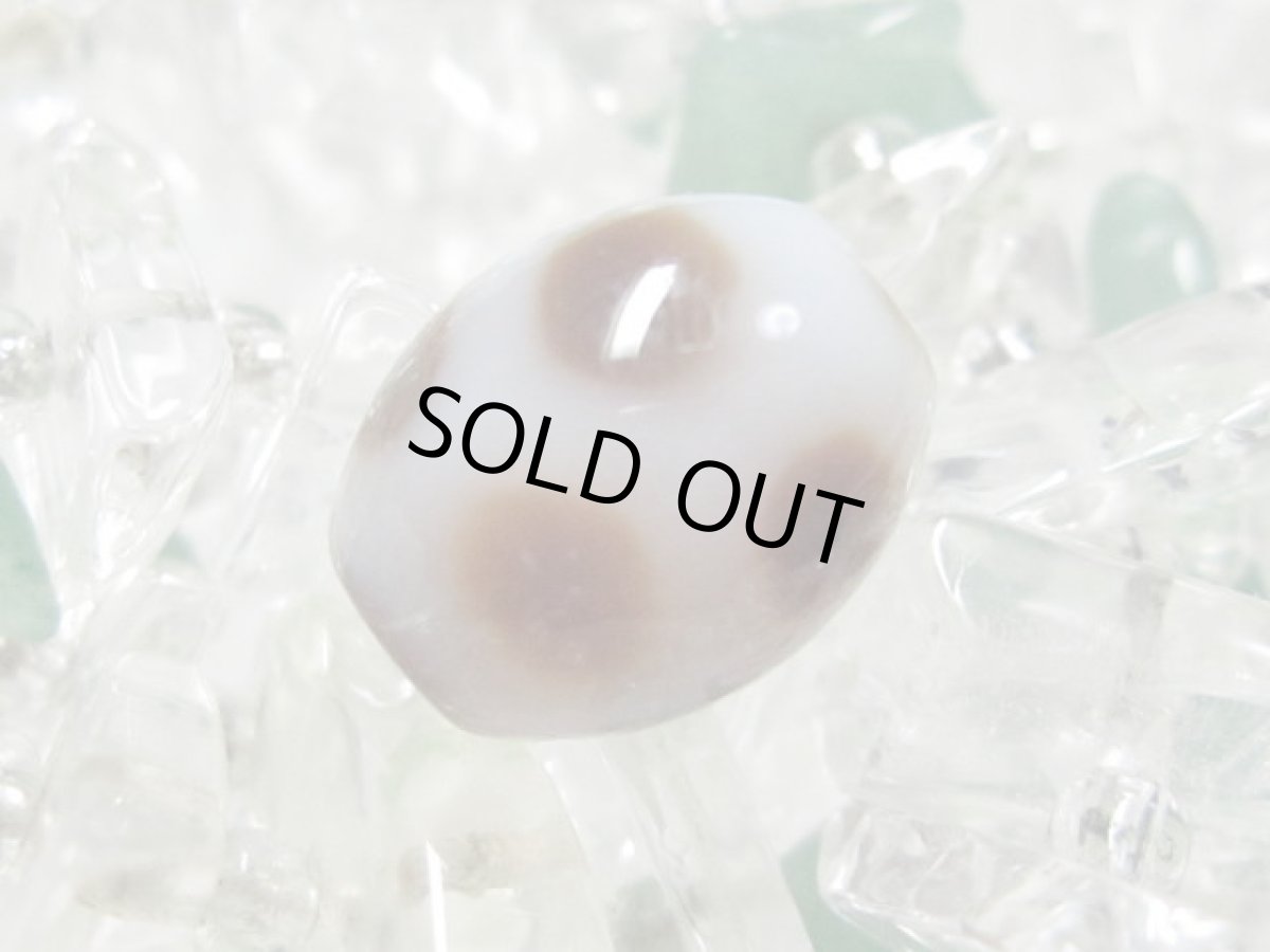 画像3: 黒朱砂・亀甲長寿天珠 12mm (3)