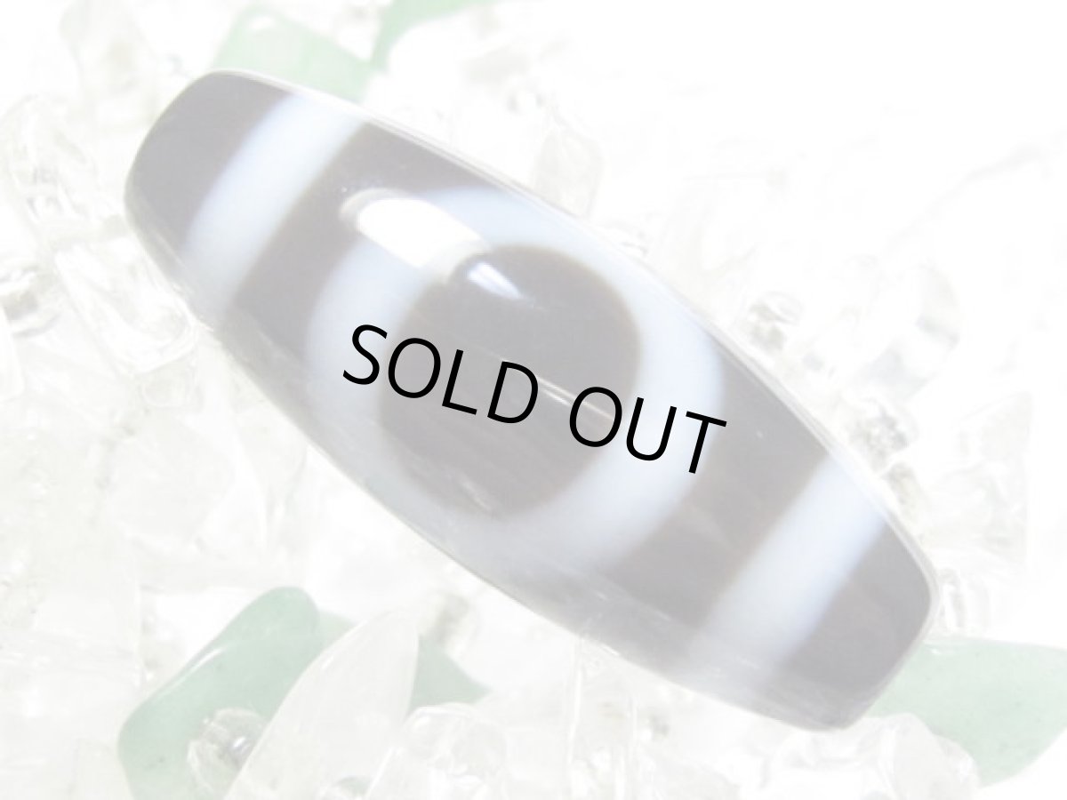 画像2: 黒地至純・天地天珠 30mm (2)