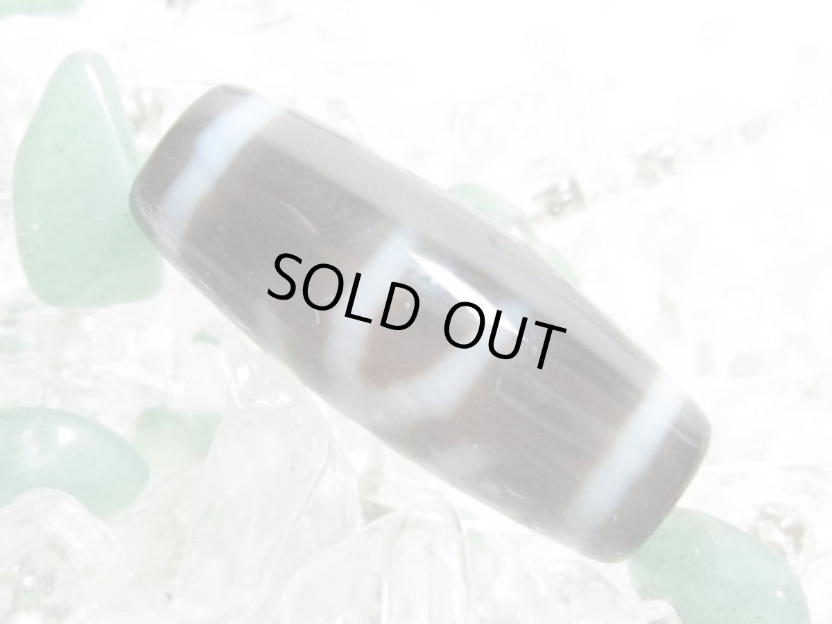 画像2: 黒地至純・大人天珠 20mm　 (2)