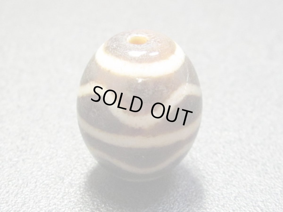 画像3: 至純風化紋・水紋天珠 19mm (3)