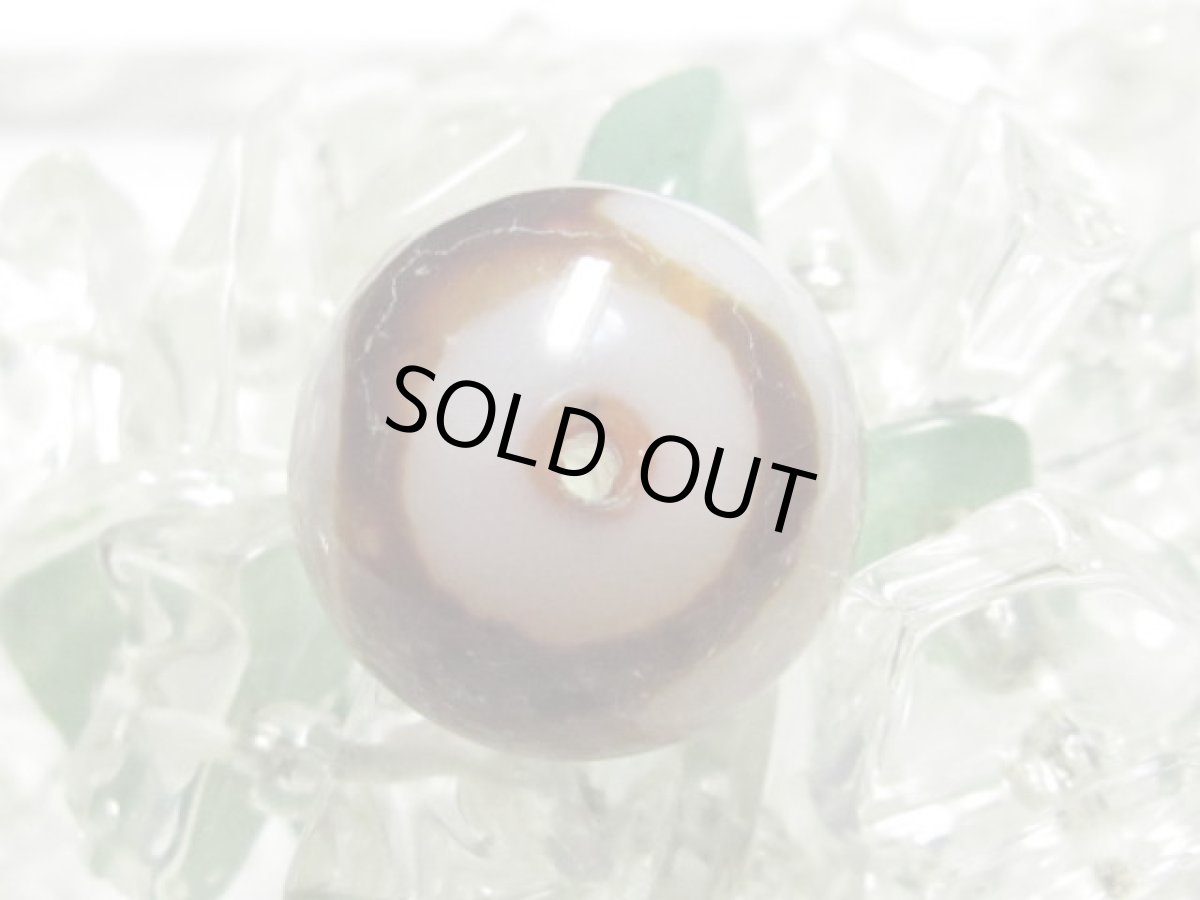 画像4: 紅鱗紋丸型・天地天珠 14mm (4)