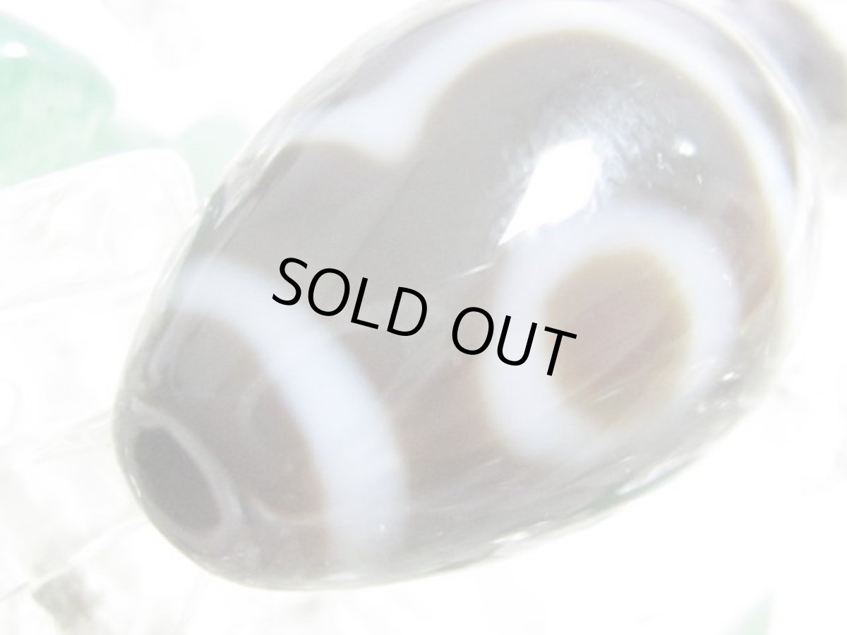 画像4: 黒地至純・二眼天珠　ネックレストップ (4)